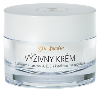 Výživný krém s obsahom vitamínov A, E, C a kyseliny hyalurónovej Dr. Sandra
